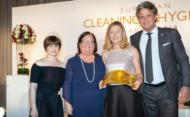 Derrycourt team at European Cleaning & Hygiene Awards
