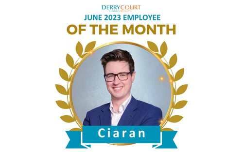 June Derrycourt employee of the month, Ciaran