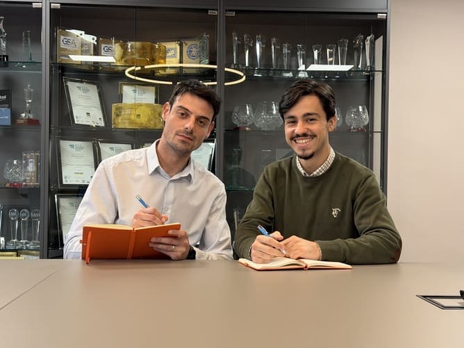 Sebastian and Alvaro intern smiling